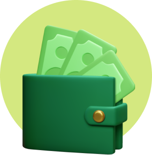 Icono de una billetera representando servicios financieros.